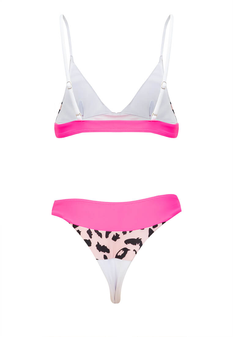 Color Block Leopard Print Bikini #153 – EIKA Swimwear